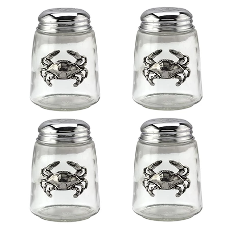 Blue Crab Spice Shaker Set Of 4 3 Blue Crab Spice Shaker Set Of 4