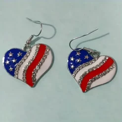 I Love America Earrings