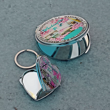 2020 Washington DC Cherry Blossom Makeup And Key Ring Mirror Set 3 2020 Washington DC Cherry Blossom Makeup And Key Ring Mirror Set