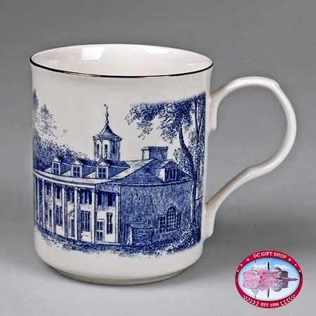 Mount Vernon East View Toile Porcelain Mug 3 Mount Vernon East View Toile Porcelain Mug