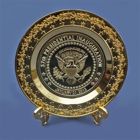 57th Presidential Inauguration Commemorative Gold Plate 3 57th Presidential Inauguration Commemorative Gold Plate