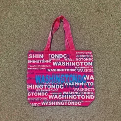 Pink Washington DC Tote Bag
