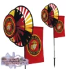 US Marine Duel Spinner Wheels With Flag -DC GIFT SHOP U S Marine Dual Spinner Wheels w Flag L