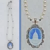 United States Capitol Blue Cameo With Pearl Necklace